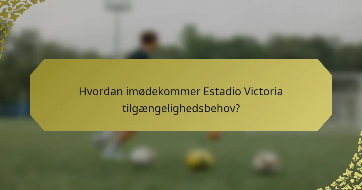 Hvordan imødekommer Estadio Victoria tilgængelighedsbehov?